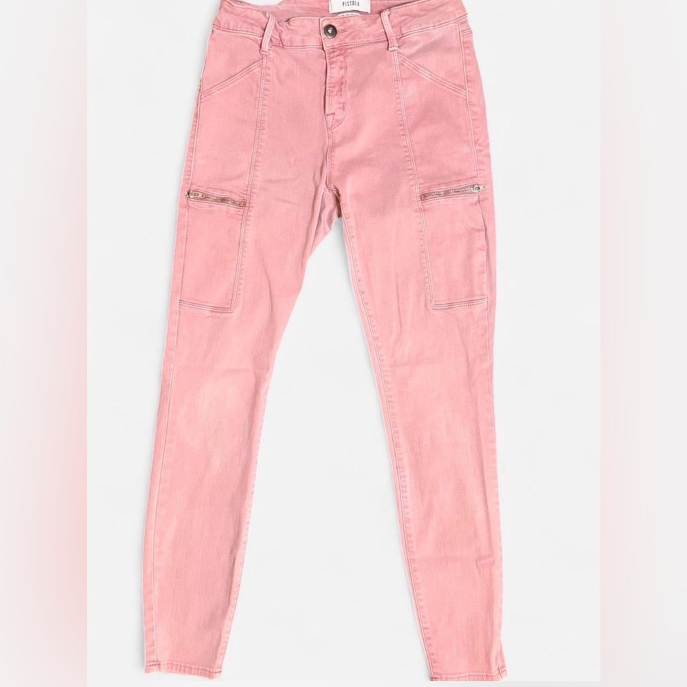 Pistola Pink Hannah Utility Moto Skinny Jeans - Size 28 - Picture 2 of 7